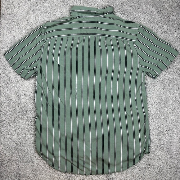 Hollister Shirt Mens Medium Button Up Short Sleeve Stripes Classic Casual Party - Picture 4 of 4